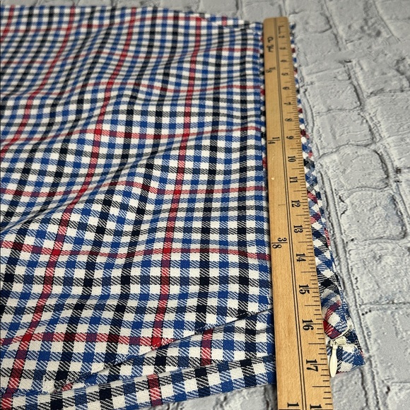 Talbots Gingham Plaid A-Line Skirt size 10 NEW Red Navy Blue Black White - Picture 10 of 16